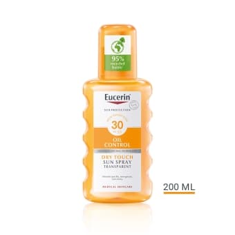 EUCERIN bezkrāsains sauļošanās aerosols SUN, SPF 30+, 200 ml