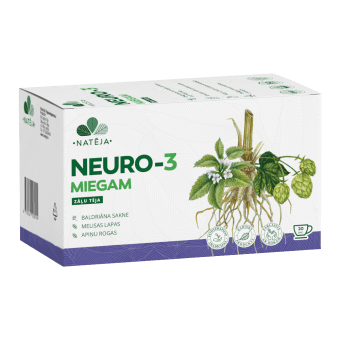 NATĒJA zāļu tēja NEURO-3 miegam, 20 paciņas