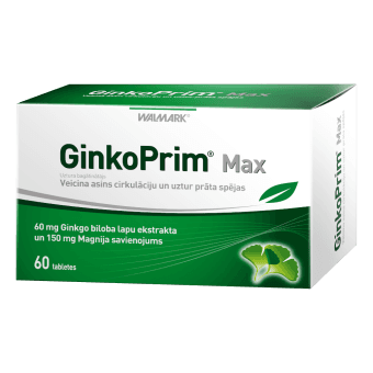GINKOPRIM MAX 60 mg, tabletes, 60 gab.