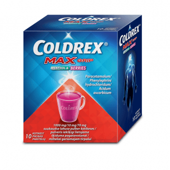 COLDREX MAXGRIP Menthol & Berries pulveris, N10