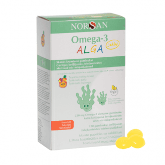 NORSAN OMEGA-3 ALGA JELLY želejkonfektes, 120 gab.