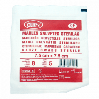 OLKO marles salvetes 7.5x7.5cm, 8 kārtas, 5 gab.