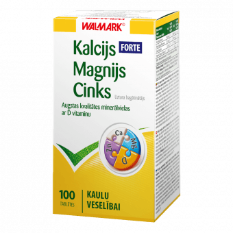 WALMARK KALCIJS-MAGNIJS-CINKS FORTE, 100 tabletes