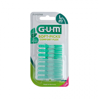 GUM zobstarpu birstīte SOFT-PICKS COMFORT FLEX MINTY, L, 40 gab.