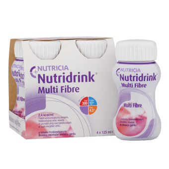 NUTRICIA NUTRIDRINK MULTI FIBRE с клубничным вкусом, 4 шт., 125 мл