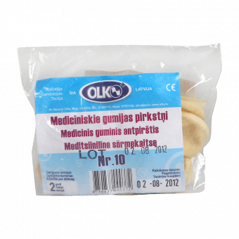 OLKO medicīniskie gumijas pirkstiņi, 10 gab.