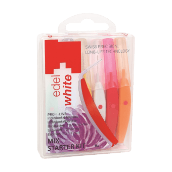 EDELWHITE starpzobu birstīšu komplekts, 0,42 mm - 0,8 mm, 6 gab.