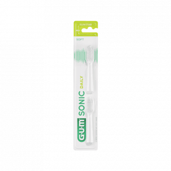 GUM zobu birstes maiņas galviņas SONIC DAILY WHITE, 2 gab.