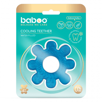 BABOO zobgrauzis ar dzesējošu ūdens pildījumu, zils, 4+ mēneši, 1 gab.