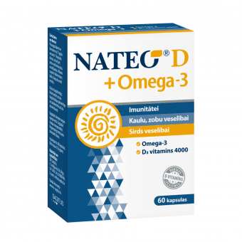 NATEO D PLUS omega3 4000, 60 kapsulas