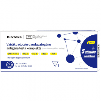BIOTEKE tests Cov/Gripa A+B/RSV/ADV, 1 gab.