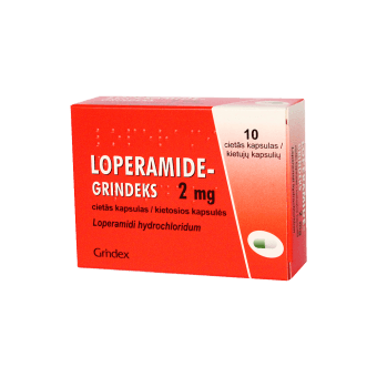 LOPERAMIDE-GRINDEKS 2 mg cietās kapsulas, N10