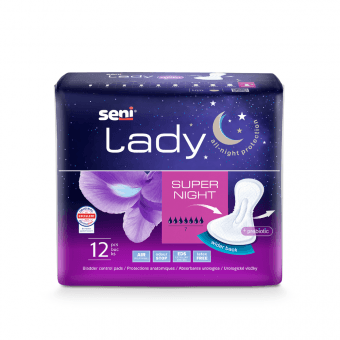 SENI uroloģiskie ieliktņi LADY SUPER NIGHT, 7 piles, 12 gab.
