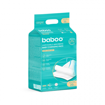 BABOO vienreizlietojamie uzsūcošie autiņu maiņas paliktņi AIRCOMFORT, 60×90 cm, 20 gab.