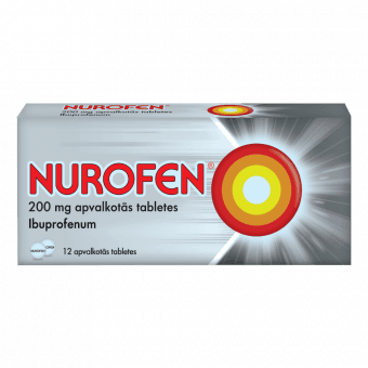 NUROFEN 200 mg apvalkotās tabletes, N12