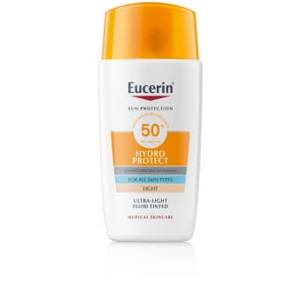 EUCERIN SUN HYDRO PROTECT īpaši viegls fluīds ar toni sejas aizsardzībai no saules ar SPF50+, 50 ml