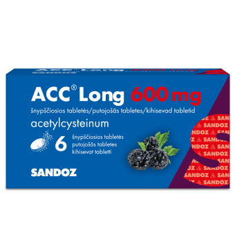 ACC LONG 600 mg putojošās tabletes, N6