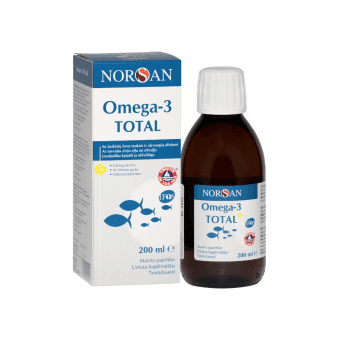 NORSAN OMEGA-3 TOTAL eļļa ar citronu garšu, 200 ml