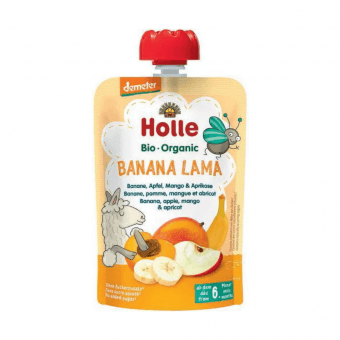 HOLLE augļu biezenis BIO BANANA-LAMA, 100 g