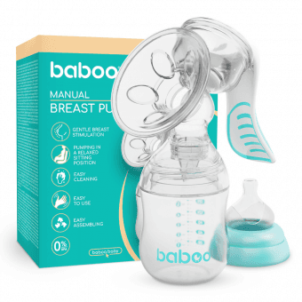 BABOO rokas krūšu pumpis ar 4 līmeņu sūknēšanas jaudu, 1 gab.