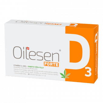 Oilesen FORTE VITAMĪNS D3 4000SV, 60 mīkstās kapsulas