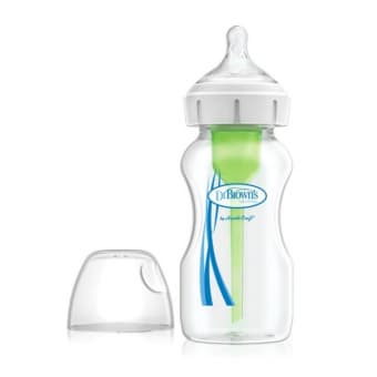 DR.BROWN'S pudelīte ar platu kakliņu OPTIONS+, 270 ml+Maza birstītes tīrīšanai.