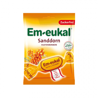 EM-EUKAL konfektes ar C vitamīnu bez cukura SMILTSĒRKŠĶU, 75 g