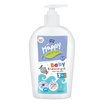 HAPPY NATURAL CARE dušas želeja ķermenim un matiem divi vienā, 300 ml