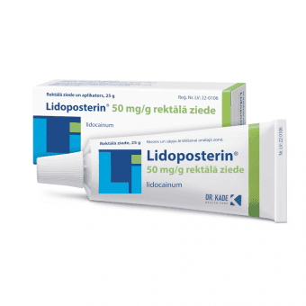 LIDOPOSTERIN 50 mg/g rektālā ziede, 25 g