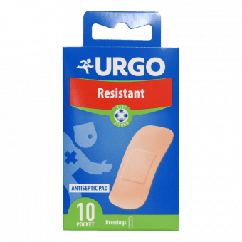 URGO RESISTANT izturīgs plāksteris, 1.9x7.2cm, 10 gab.