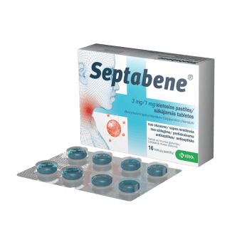 SEPTABENE 3 mg/1 mg sūkājamās tabletes, N16
