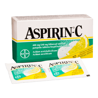 ASPIRIN-C BAYER putojošās tabletes, N10