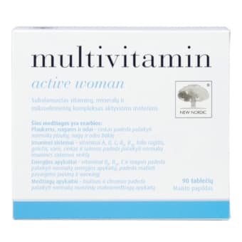 NEW NORDIC Multivitamin active woman, 90 tabletes