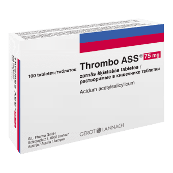 THROMBO ASS 75 mg zarnās šķīstošās tabletes, N100