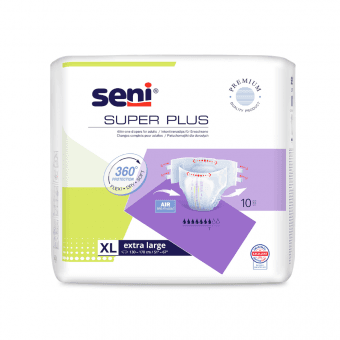 SENI SUPER PLUS подгузники  с клипсами EXTRA LARGE, 130-170 см, 10 шт.