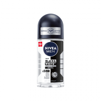 NIVEA dezodorants rullītis vīriešiem MEN BLACK&WHITE POWER, 50 ml