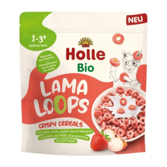 HOLLE kraukšķīgas sausās brokastis ar zemenēm LAMA LOOPS, 125 g