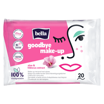 BELLA mitrās salvetes kosmētikas noņemšanai, 20 gab.