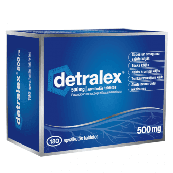 DETRALEX 500 mg apvalkotās tabletes, N180