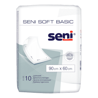 SENI SOFT BASIC absorbējošie palagi, 90x60 cm, 10 gab.