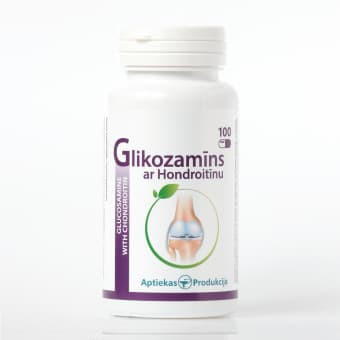 GLIKOZAMĪNS AR HONDROITĪNU, kapsulas, 100 gab.