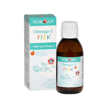 NORSAN OMEGA-3 FISK eļļa ar apelsīnu garšu bērniem, 150 ml