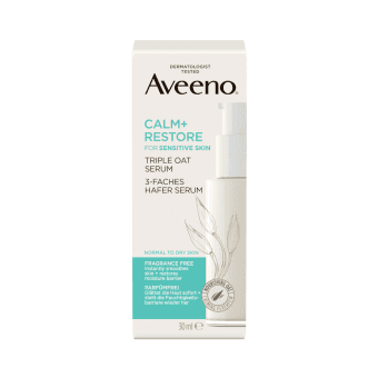 AVEENO serums ar trīskāršu auzu kompleksu CALM+RESTORE, 30 ml