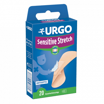 URGO SENSITIVE STRETCH asorti, elastīgie plāksteri, 20 gab.