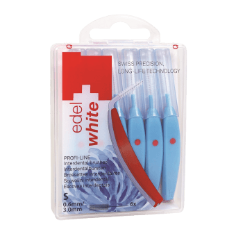EDELWHITE starpzobu birstītes, 0,6 mm, 6 gab.