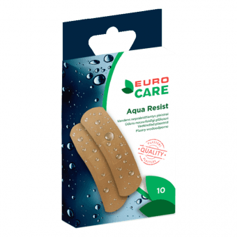 EURO CARE пластыри AQUA RESIST, 19x72 мм, 10 шт.