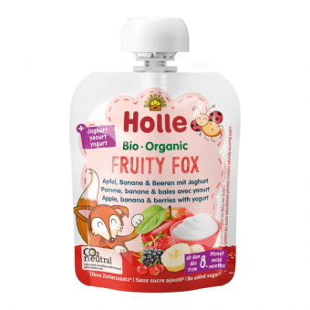 HOLLE ābolu, banānu, ogu biezenis ar jogurtu BIO, 85 g