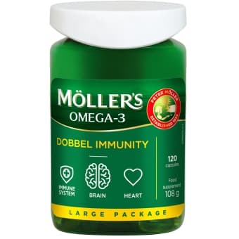 MOLLERS zivju eļļa DOBBEL IMMUNITY, 120 kapsulas