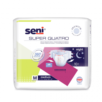 SENI SUPER QUATRO подгузники с клипсами MEDIUM, 75-110 см, 10 шт.