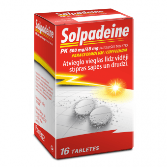 SOLPADEINE PK 500 mg/65 mg putojošās tabletes, N16